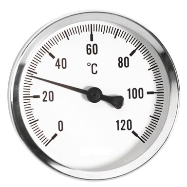 FERRO termometar 63 mm, 0–120 °C, 1/2", stražnji priključak